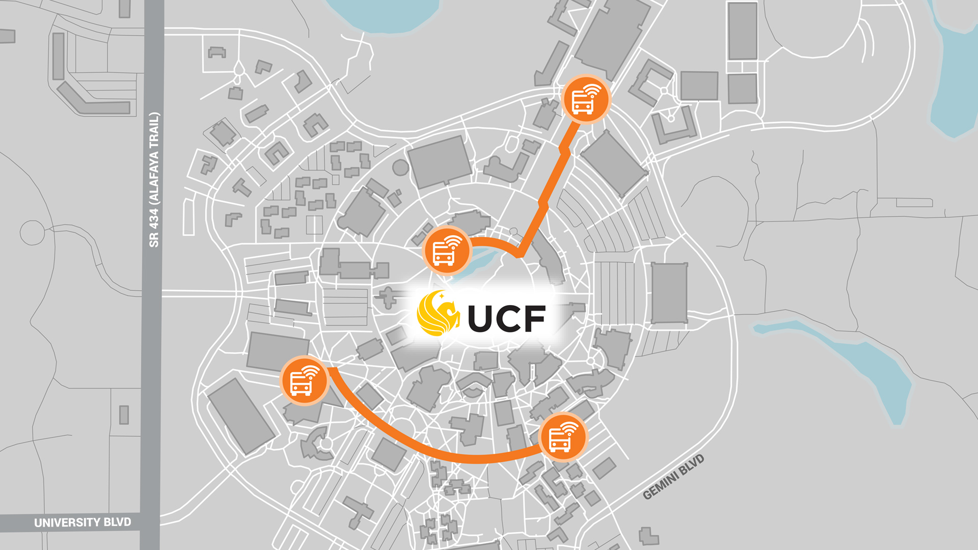 ATTAIN UCF AV Shuttle Map